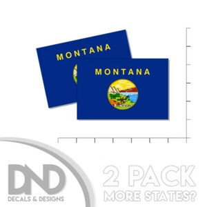 Calcomanía pegatina parachoques bandera del estado de Montana MT estado de Montanan paquete de 2 pulgadas - Imagen 1 de 2