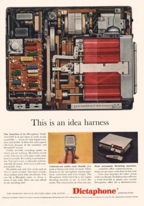 1960 Dictaphone: Idea Harness Vintage Print Ad - Picture 1 of 1