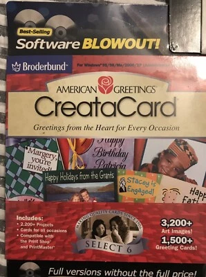 VTG-American Greetings-Creatacard-3200+Images- 1500+Cards-CD Rom-NEW & Sealed - Image 1 of 4