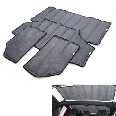 Fit 2012-2017 Jeep Wrangler JK 4dr Gray Car Top Heat Insulation Protector Cotton - Imagem 1 de 4