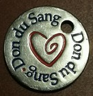 JETON DE CADDIE METAL ♦  " Don du Sang " ♦ EFS Pyrenées Méditerranée