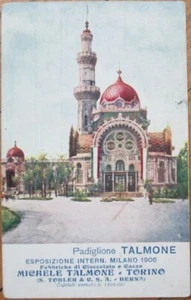 Postal publicitaria Chocolate Tobler 1906, Exposición de Milán, talmón - Imagen 1 de 1
