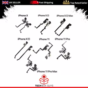 iPhone X XR XS Max 11 Pro Max Ear Piece Speaker Sensor Flex Cable Replacement - Picture 1 of 8