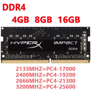 Kingston HyperX Impact DDR4 16GB 8GB 4GB 2133 2400 2666 3200 MHZ Laptop RAM lot - Picture 1 of 21