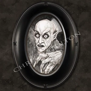 Nosferatu 1922 Vampire Horror Movie Framed Art Print Signed By Chris Oz Fulton - Picture 1 of 2