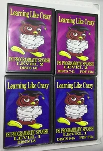 Learning Like Crazy FSI Programmatic Spanish 26 CD Set levels 1 & 2 - Picture 1 of 6