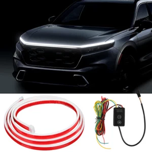 Car Hood Light Strip Exterior Flexible Daytime Running Light For Chevy Silverado - Picture 1 of 18