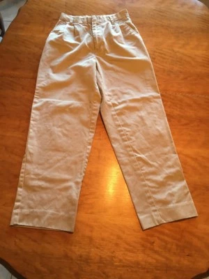 M38- Pantalones plisados caqui tostado uniforme escolar Galaxy auténtico talla 16 para niña Foto 1 de 4