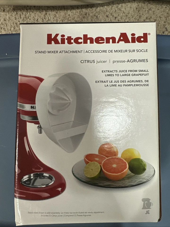 NUEVO KITCHENAID Exprimidor de Cítricos Soporte Mezclador Accesorio Modelo JE - Blanco Foto 1 de 4
