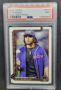 2025 Topps CJ Stroud First Pitch PSA 9 - Picture 1 of 2