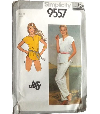 Simplicity 9557 Ladies Tunic Swimsuit Cover Up & Pants Size 10 Sewing Pattern - Image 1 of 2