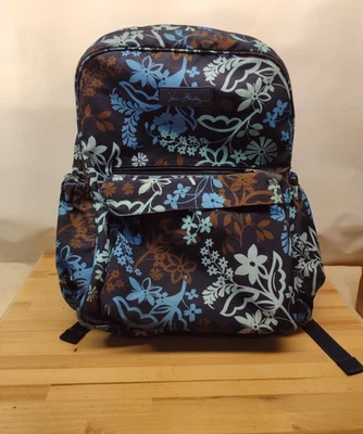 Mochila esencial con estampado floral Vera Bradley leer descripción 17"x13" azul marrón Foto 1 de 4