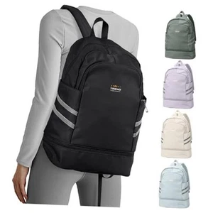 Gym Backpack for Women - Waterproof With Shoe Compartment, Black-large - Picture 1 of 7