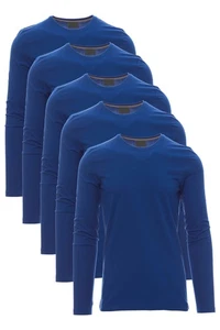 5er Pack Herren Langarmshirt Baumwolle Langarm T-Shirt Long Sleeve Sweatshirt - Bild 1 von 12