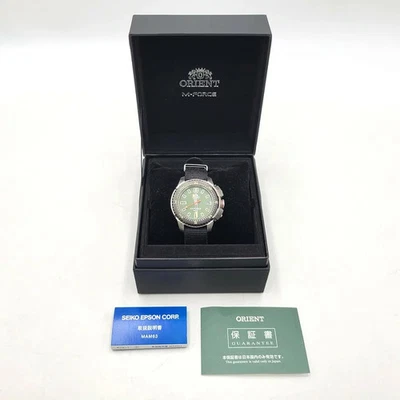 Orient M-Force Quartz Green Dial Automatic Watch RN-AC0N03E Used - image 1 of 3