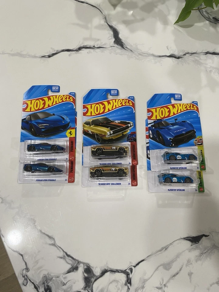 2026 Hot Wheels New Models Ferrari SF90, 70 Dodge Hemi & McMurtry Speirling Lot - Image 1 of 4