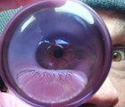 Vintage SOLID GLASS SPHERE~PURPLE~LILAC ~ 3" dia