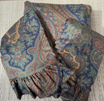 RARO JUEGO DE EDREDÓN QUEEN RALPH LAUREN WESTHEATH PAISLEY 3 PIEZAS Foto 1 de 4