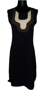 Vestido Tory Burch 100 % lana sin mangas hasta la rodilla multicolor M (dañado - agujeros) - Imagen 1 de 15