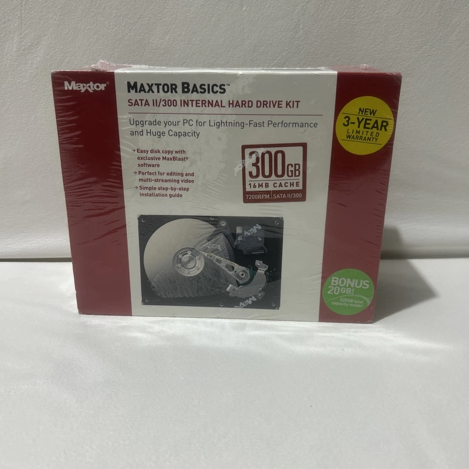 Maxtor Basics 7200RPM 16MB Cache SATA II 320GB Internal Hard Drive Brand New - Image 1 of 4