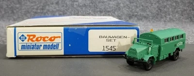 Roco Minitanks HO 1:87 1545 Bauwagen Truck & Wagon Set IOB Made In Austria - Image 1 of 4