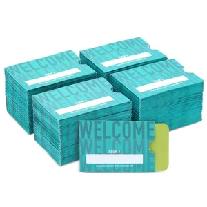 500 Pack Hotel Key Card Envelopes, Welcome Guests (Teal, 2.4x3.5 In) - Picture 1 of 10
