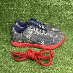 Nobull Superfabric Sneaker rot weiß blaue Flagge USA Damenschuhe Größe 6 – NEU - Bild 1 von 13