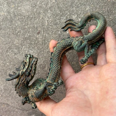 Raro antiguo bronce chino eran animales fengshui loong dragón estatua Foto 1 de 4