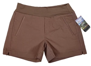 Swiss Alps Damen Shorts Größe M braun Taschen Stretch verstellbarer Bund - Bild 1 von 13