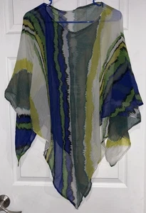 Avenue Women's Green & Blue Fashion Drape OSFA - Picture 1 of 2