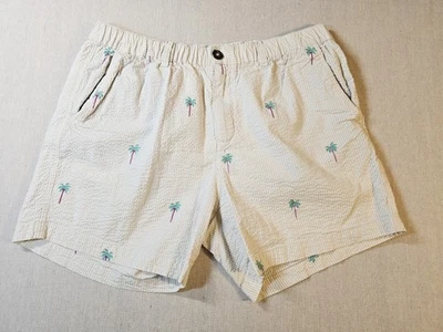 Pantalones Cortos Chubbies Para Hombre XL Palmera 5.5 Pulgadas Entrepierna Boomshakalaka Seersucker Foto 1 de 4