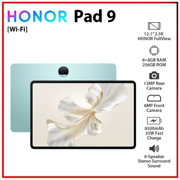 NEW HONOR Pad 9 8+8GB+256GB CYAN Bluetooth Octa Core Android PC Tablet (Wi-Fi) - Bild 1 von 4