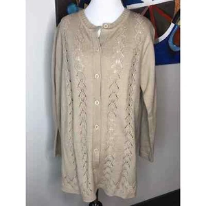 Cardigan long femme Only Necessities beige boutonné M - Photo 1/7