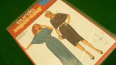 Burda super easy sewing pattern 7141 dress German English language multi size - Image 1 of 2