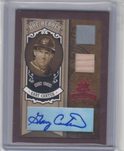 2005 Gary Carter Diamond Kings HOF Heroes AUTO BAT JERSEY Red /50 - #44 Mets - Picture 1 of 1