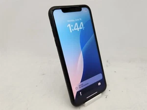 Teléfono inteligente Apple iPhone XR 64 GB AT&T SOLO negro A1984 IMEI transparente iOS18 ~ SCRTCH - Imagen 1 de 17