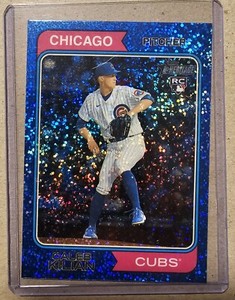 🔥⚾️ CALEB KILIAN 2023 Topps Heritage Blue Sparkle Parallel #92 Chicago Cubs ⚡️