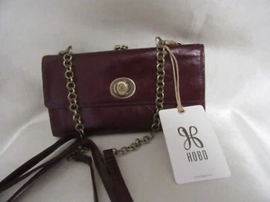 WOMEN`S HOBO "MILA" CROSSBODY WALLET / HANDBAG NEW W/T COLOR MERLOT - Picture 1 of 12