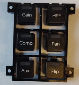 AVID S3 - 6 tapas de botones - ganancia, HPF, comp, panorámica, auxiliar y abatible - Imagen 1 de 1