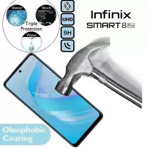 100% Original Hartglas Displayschutzfolie Smart8 8Pro für Infinix Smart 8 Pro - Bild 1 von 2