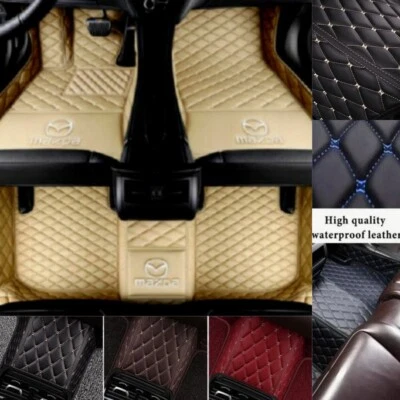 For Mazda Models 2 Car Floor Mat Carpet Waterproof Leather Easy Clean Mats - Imagem 1 de 4
