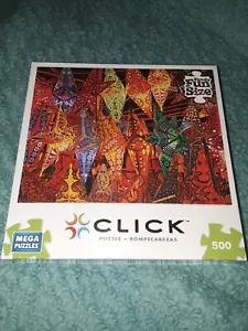 Mega Puzzles Click " Folding Paper Lanters " 500 Piece 51684 Counted - Picture 1 of 6