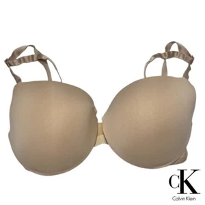 Calvin Klein Sculpted Lightly-Lined Convertible T-Shirt Demi Bra – Beige, 34D - Picture 1 of 8