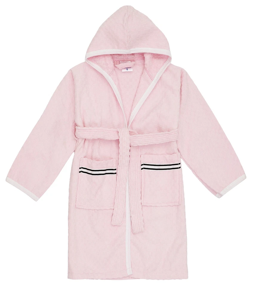 Kids Hooded Bathrobe Terry Cotton Towelling Dressing Gown & Sleepwear - Image 1 of 1