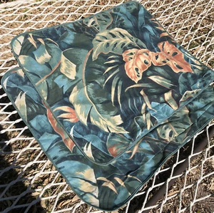 Set 2 Kimlor Mills Green Blue Tropical Leaf Standard Pillowcases Shams Muslin - Picture 1 of 9