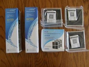 2 LG Refrigerator Water Purifier RWF1200A (LG700P) & 3 Air Filter AF004 (LT120F) - Picture 1 of 9
