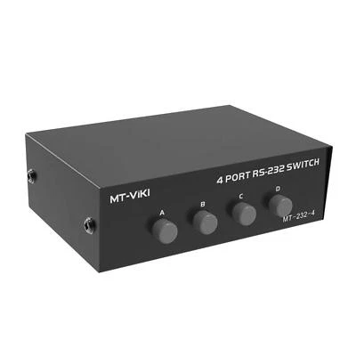 prettyia   DB9   Pin   Serial   RS232   Switch   Box   Manual   4Ports   Data - Image 1 of 4