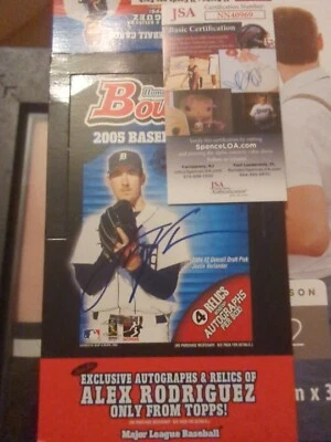 Caixa de cartão de beisebol Bowman autografada e autenticada Justin Verlander - Imagem 1 de 4