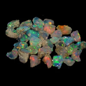 Smooth Opal Rough Lot 09 Pcs 50 Carats Large Ethiopian Welo Opal Raw For Cutting - Picture 1 of 8