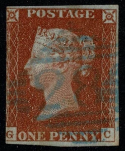 1841 1d Red GC Fine Blue 289 KINGSTOWN IRELAND Fine Colour Fine Used Cat.£250.00 - Picture 1 of 1